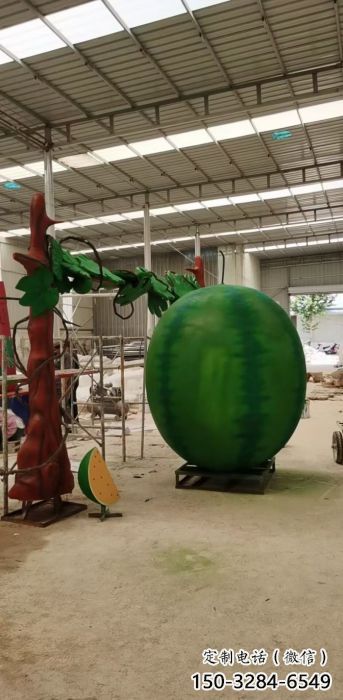 園林西瓜雕塑 城市廣場雕塑 步行街?jǐn)[件 園林西瓜雕塑 城市廣場雕塑 步行街?jǐn)[件