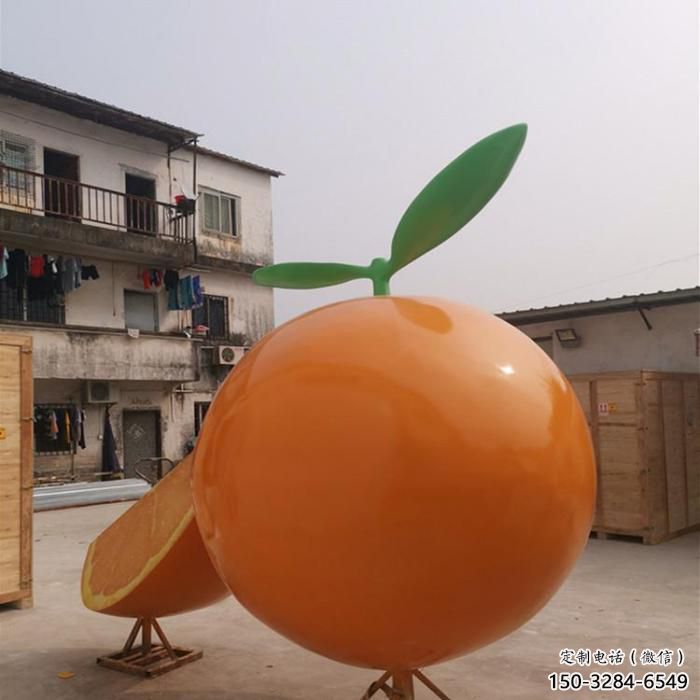 商業(yè)街橙子雕塑 售樓處雕塑 水果擺件 商業(yè)街橙子雕塑 售樓處雕塑 水果擺件