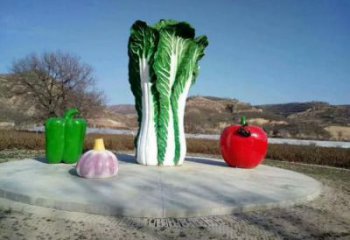門(mén)口白菜雕塑 售樓處仿真雕塑 彩繪小品