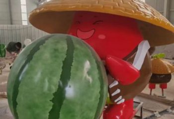 風景區(qū)西瓜雕塑 售樓處廣場雕塑 卡通擺件