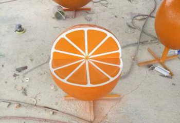 門(mén)口橙子雕塑 售樓處仿真雕塑 彩繪小品