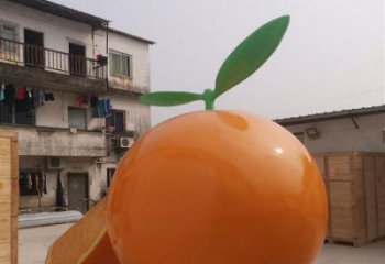商業(yè)街橙子雕塑 售樓處雕塑 水果擺件