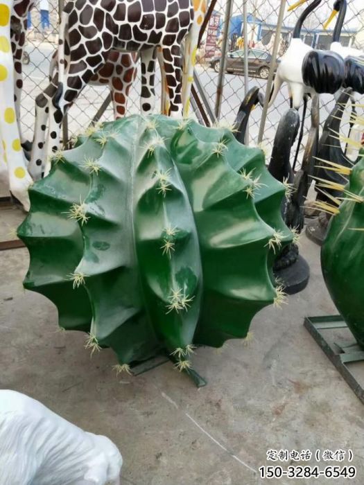 門口仙人球雕塑 售樓處仿真雕塑 彩繪小品 門口仙人球雕塑 售樓處仿真雕塑 彩繪小品