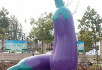 大型茄子雕塑 商業(yè)街廣場(chǎng)雕塑 彩繪擺件
