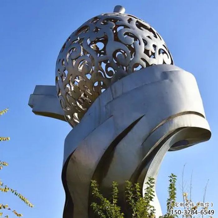 鏤空鴨梨雕塑 廣場(chǎng)水果雕塑 門口小品