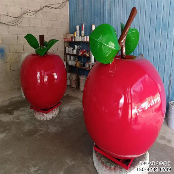 酒店蘋果雕塑 庭院仿真雕塑 彩繪小品 酒店蘋果雕塑 庭院仿真雕塑 彩繪小品