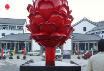 抽象果樹雕塑 店門口彩繪雕塑 步行街?jǐn)[件