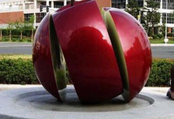 公園蘋(píng)果雕塑 酒店門(mén)口雕塑 彩繪擺件