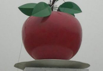 商業(yè)街蘋果雕塑 售樓處雕塑 水果擺件