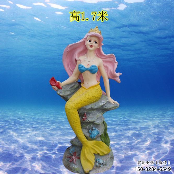 公園美人魚雕塑 酒店門口雕塑 彩繪擺件 公園美人魚雕塑 酒店門口雕塑 彩繪擺件