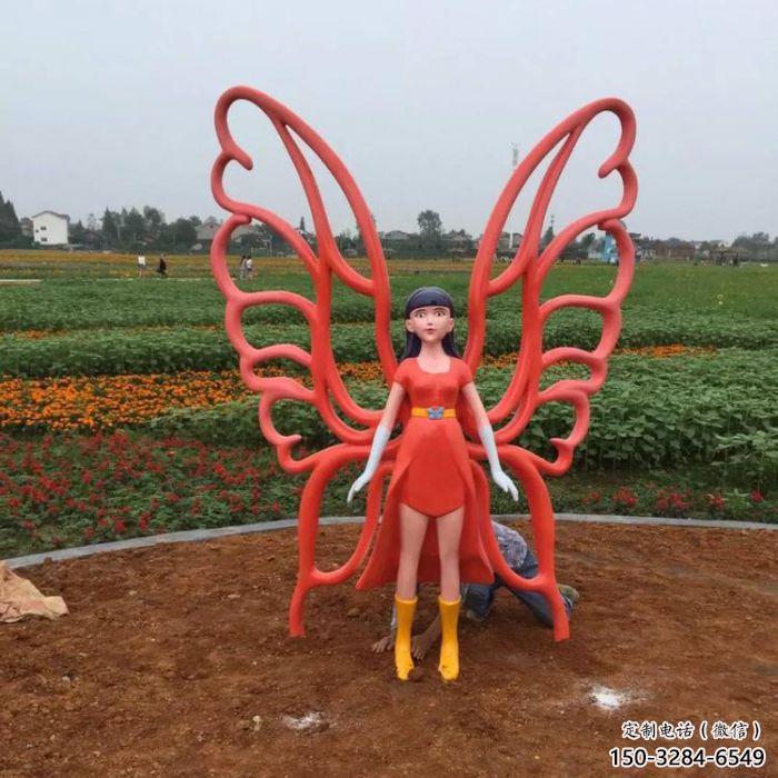 動漫蝴蝶仙子雕塑 酒店公園雕塑 風(fēng)景區(qū)擺件 動漫蝴蝶仙子雕塑 酒店公園雕塑 風(fēng)景區(qū)擺件