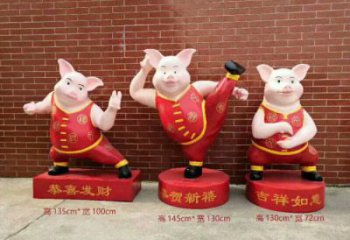風(fēng)景區(qū)小豬佩奇雕塑 售樓處廣場雕塑 彩繪擺件