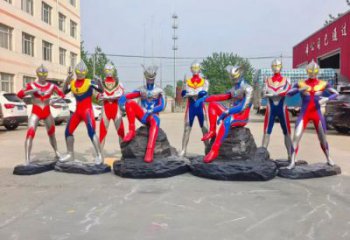 園林奧特曼雕塑 城市廣場雕塑 步行街?jǐn)[件