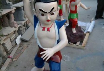 庭院葫蘆娃雕塑 城市彩繪雕塑 卡通小品