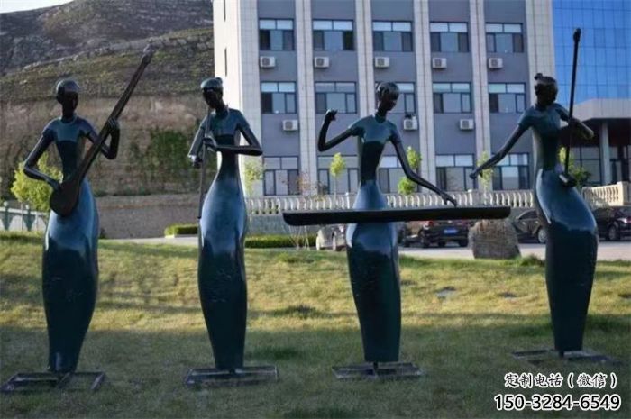 廣場音樂人雕塑 公園彩繪雕塑 抽象擺件 廣場音樂人雕塑 公園彩繪雕塑 抽象擺件