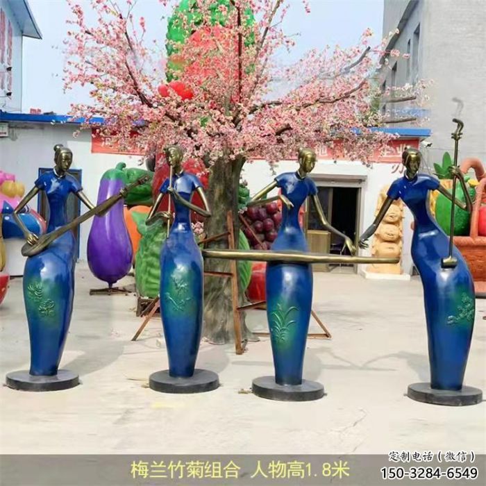 門口音樂(lè)人雕塑 售樓處彩繪雕塑 仿真小品 門口音樂(lè)人雕塑 售樓處彩繪雕塑 仿真小品