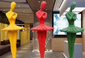 廣場(chǎng)女孩雕塑 公園童趣雕塑 抽象擺件