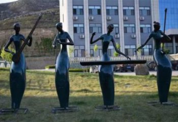 廣場(chǎng)音樂人雕塑 公園彩繪雕塑 抽象擺件