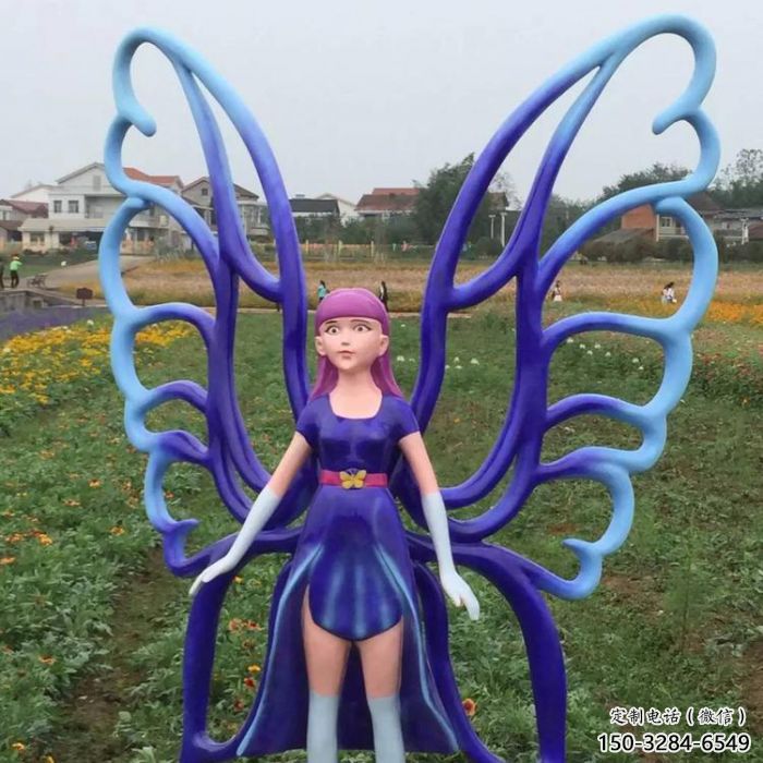 彩繪蝴蝶仙子雕塑 動(dòng)漫雕塑 步行街?jǐn)[件 彩繪蝴蝶仙子雕塑 動(dòng)漫雕塑 步行街?jǐn)[件