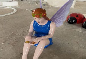 大型蝴蝶仙子雕塑 步行街卡通雕塑 動(dòng)漫擺件