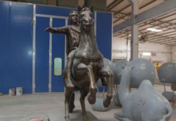 抽象騎馬人雕塑 店門口古羅馬雕塑 步行街?jǐn)[件