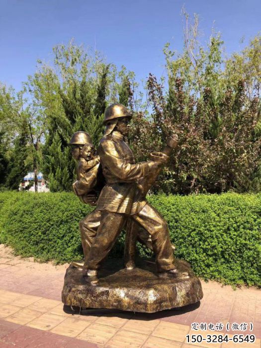 公園消防員雕塑 酒店門(mén)口雕塑 仿真擺件 公園消防員雕塑 酒店門(mén)口雕塑 仿真擺件