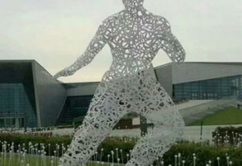 鏤空李小龍雕塑 廣場(chǎng)近代雕塑 門口小品