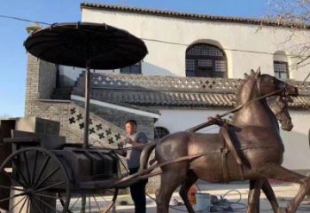 風景區(qū)馬夫雕塑 售樓處廣場雕塑 仿古擺件