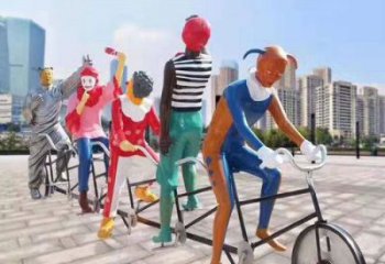 廣場(chǎng)小丑雕塑 公園民俗雕塑 抽象擺件