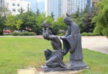 廣場(chǎng)岳母刺字雕塑 公園典故雕塑 抽象擺件