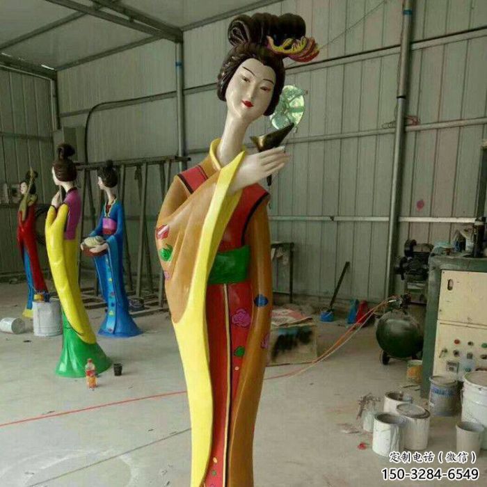彩繪美女雕塑 古代雕塑 步行街?jǐn)[件