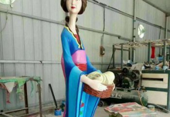 彩繪美女雕塑 大型城市雕塑 商業(yè)街擺件