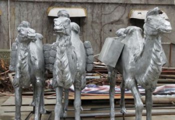 門(mén)口絲綢之路雕塑 售樓處古代雕塑 彩繪小品