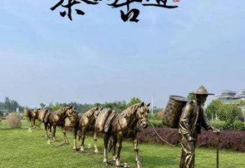 商場茶馬古道雕塑 古代雕塑 店門口小品
