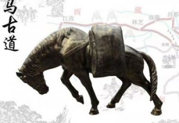田間茶馬古道雕塑 彩繪古代雕塑 園林?jǐn)[件