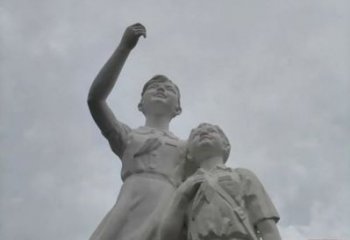 大型少先隊員雕塑廠家 商業(yè)街廣場雕塑 彩繪擺件
