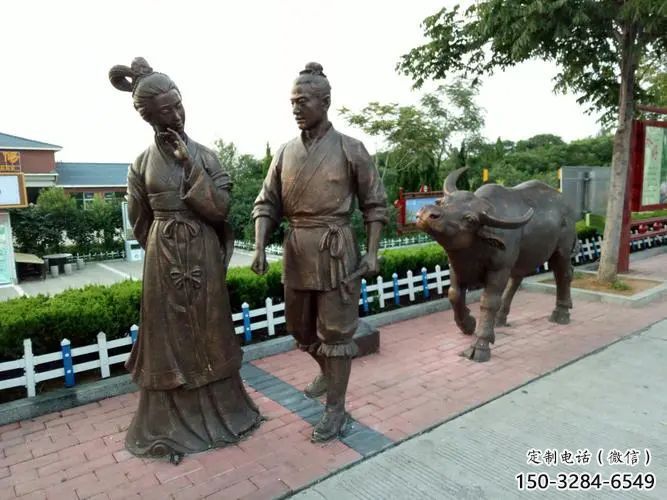 售樓處牛郎織女雕塑 商業(yè)街雕塑 神話擺件 售樓處牛郎織女雕塑 商業(yè)街雕塑 神話擺件