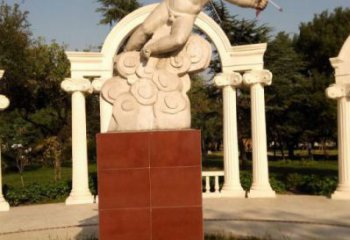 商業(yè)街丘比特雕塑制作 烤漆歐式雕塑 彩繪肖像雕塑