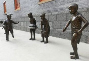 大門口小孩子雕塑生產(chǎn)商 發(fā)光公園兒童雕塑 仿真童趣雕塑