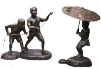 公園小孩子雕塑生產(chǎn) 戶外景觀玩耍雕塑 抽象童趣雕塑