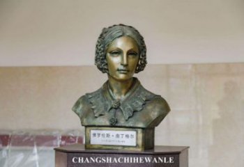 創(chuàng)意南丁格爾雕塑廠 鑄銅名人雕塑 公園頭像雕塑