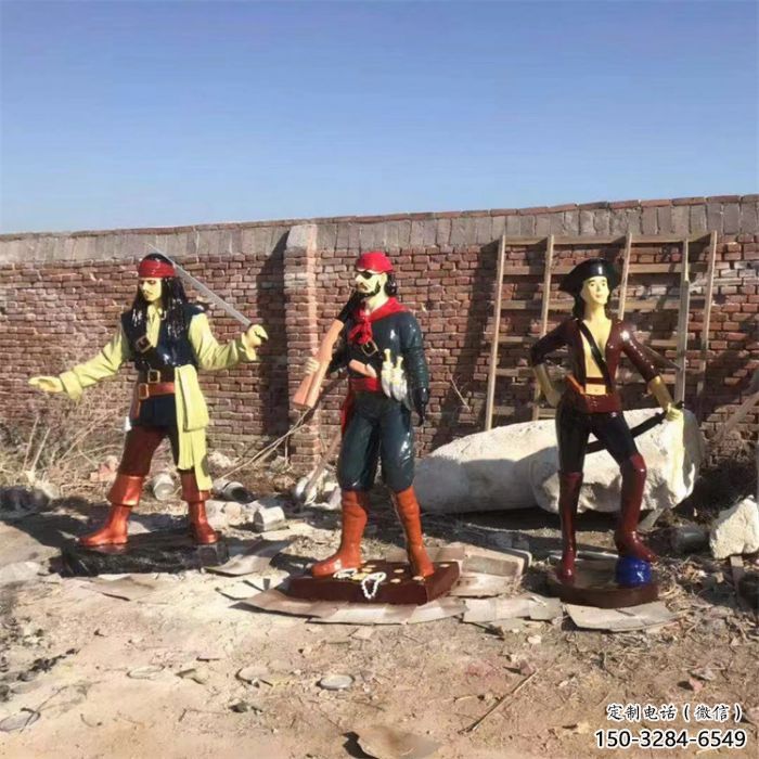 預(yù)定街道海盜雕塑 現(xiàn)代景觀動漫雕塑 彩繪卡通雕塑