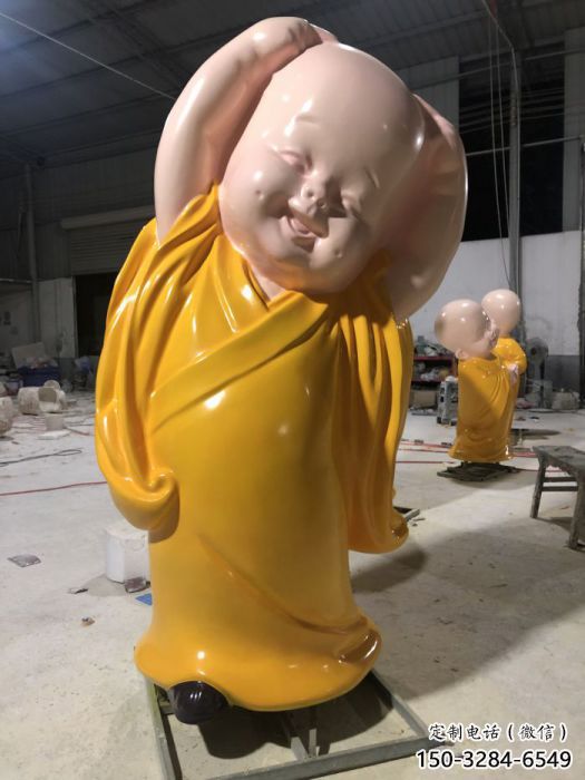 預用小和尚雕塑 景觀校園兒童雕塑 商業(yè)街肖像雕塑