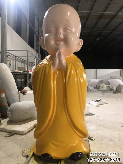 現(xiàn)代小和尚雕塑加工商 大型兒童雕塑 鑄銅肖像雕塑