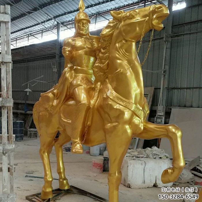 公園武士雕塑加工 酒店門口雕塑 彩繪擺件 公園武士雕塑加工 酒店門口雕塑 彩繪擺件