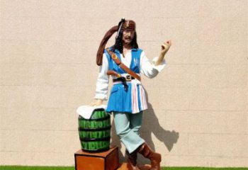 供應(yīng)庭院海盜雕塑 公園草地卡通雕塑 鍛造動(dòng)漫雕塑