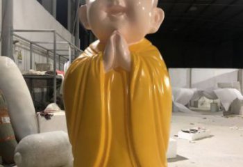現(xiàn)代小和尚雕塑加工商 大型兒童雕塑 鑄銅肖像雕塑