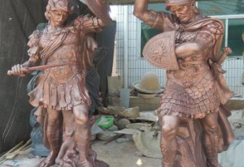 售樓處武士雕塑加工 商業(yè)街仿真雕塑 民俗擺件