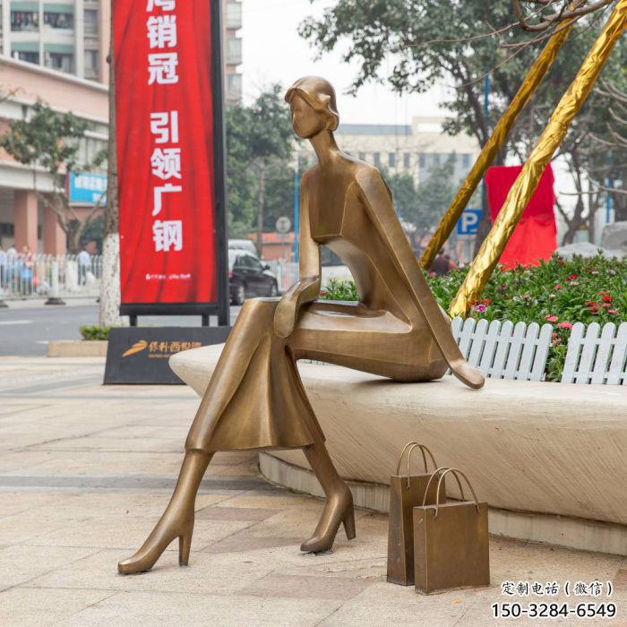 創(chuàng)意女人雕塑廠家 鑄銅女性雕塑 公園歐式雕塑