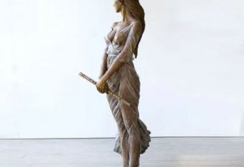 仿銅女人雕塑 創(chuàng)意女性雕塑 別墅區(qū)歐式雕塑
